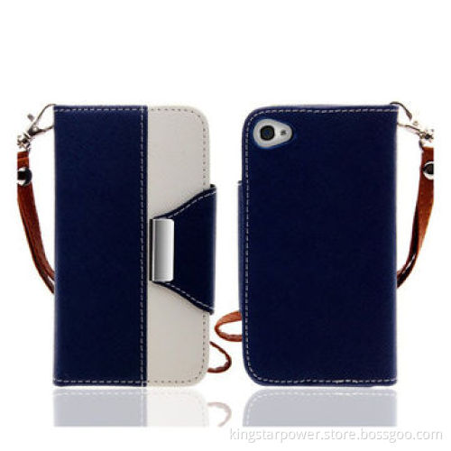 Leather Case for iPhone 4/4S/4G/4GS, Made of PC + PU